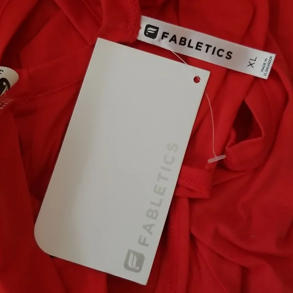 Fabletics Mariela Tank Color: Scarlet XL NWT Open Back with Tie - Picture 11 of 11